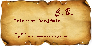 Czirbesz Benjámin névjegykártya
