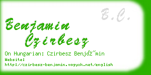 benjamin czirbesz business card